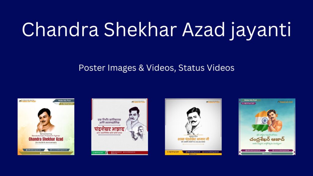 Chandra Shekhar Azad Jayanti Poster Templates