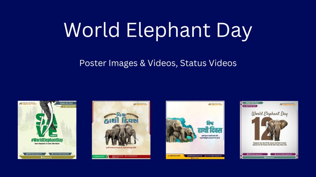 World Elephant Day Poster Templates