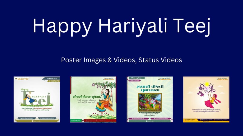 Happy Hariyali Teej Poster Templates